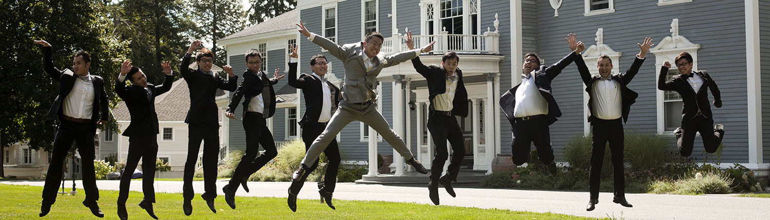 Love, Groom Crew Jumping
